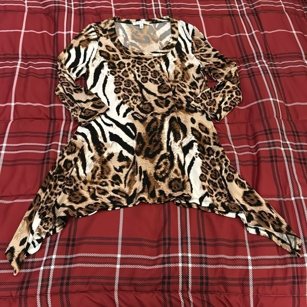 Chaus Tunic Animal Print Small